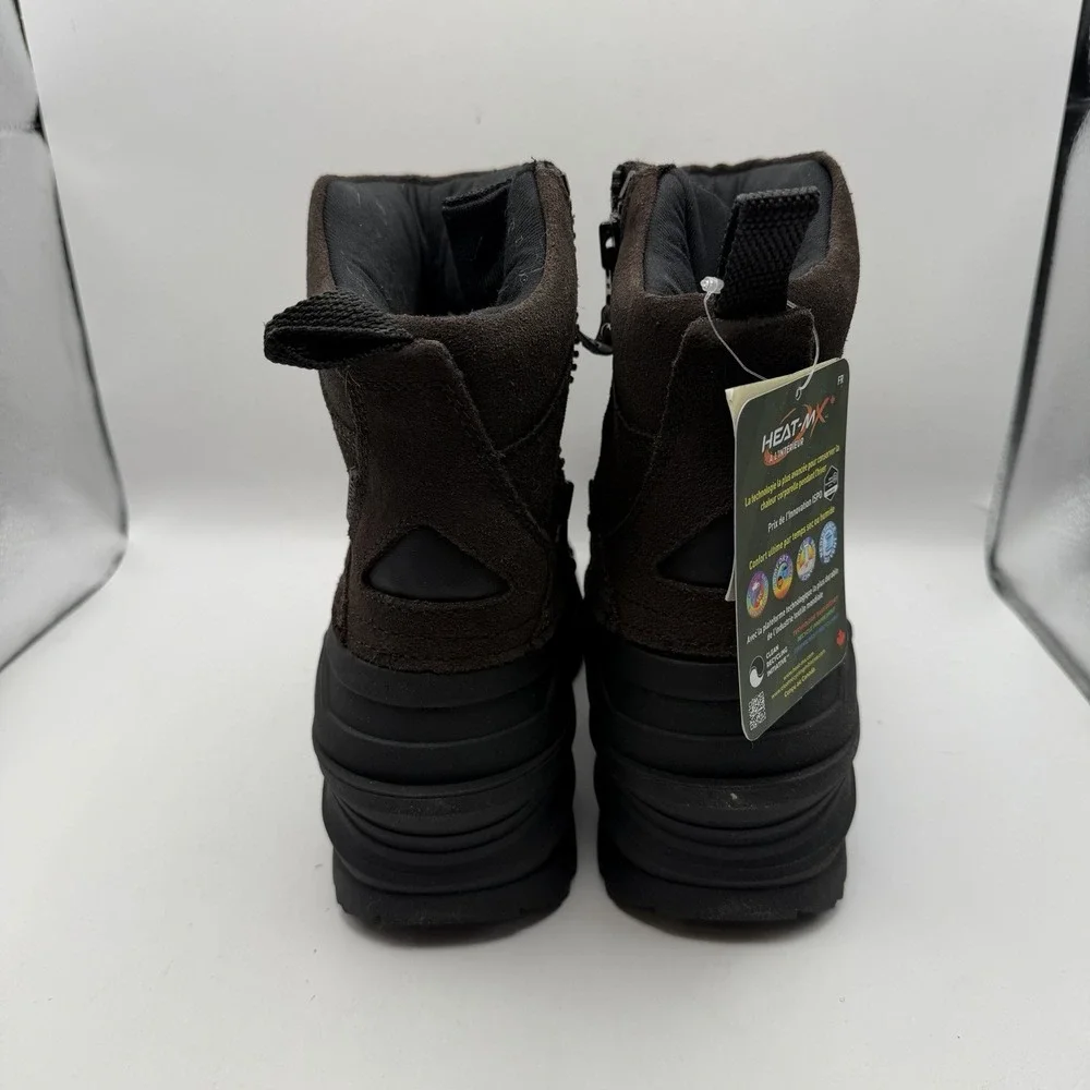 NEW‎ Kamik Champlain 3 Slip On Zip Waterproof Snow Boots Mens 9 EU 42 Brown